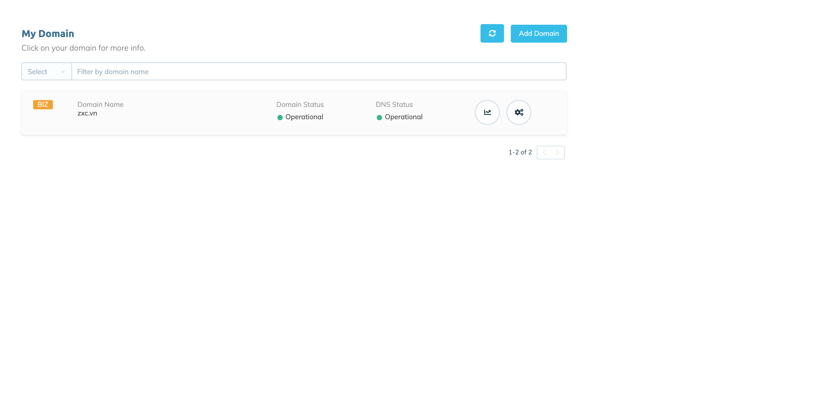 Add a website to VNIS
